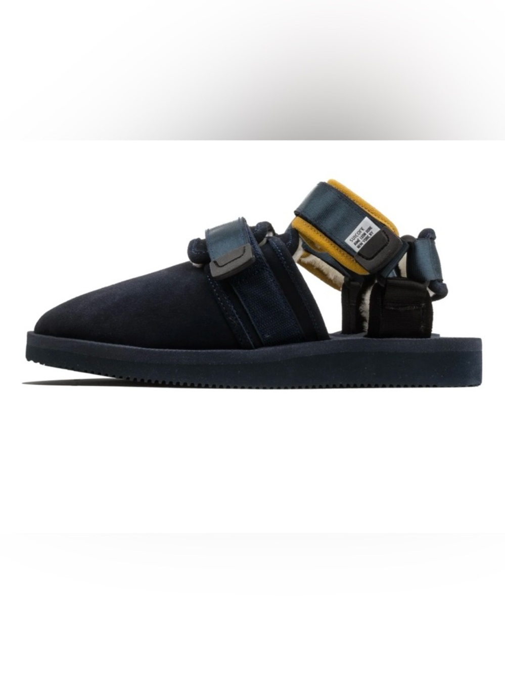Suicoke x Amie Leon Dore - Navy Strap Shearling-Trim Slide Sandal - Size 8 Men’s
